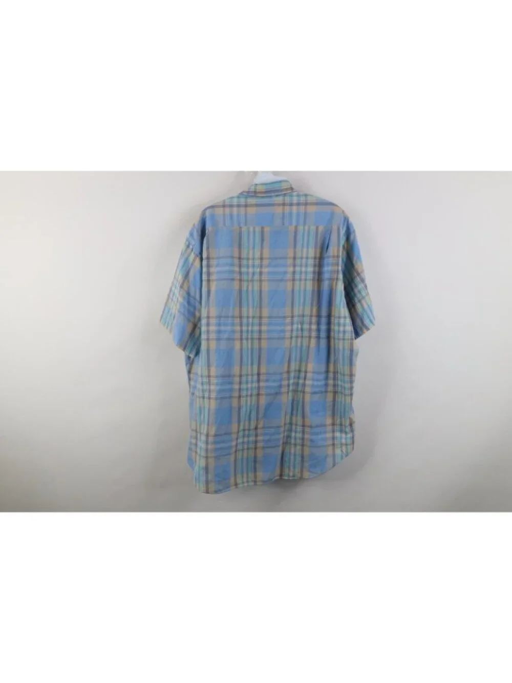 Vintage 80s 90s Levis Mens XL Faded Madras Plaid Collared Button Down Shirt
